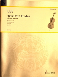 40 lätta etyder för cello Sebastian Lee